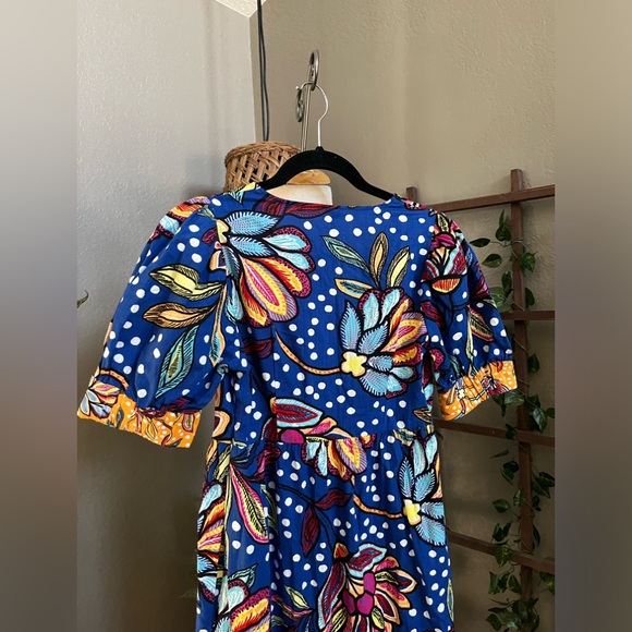 Tabitha Brown for Target Mixed Floral/Polka Dot Print Puff Sleeve Dress - Picture 12 of 14